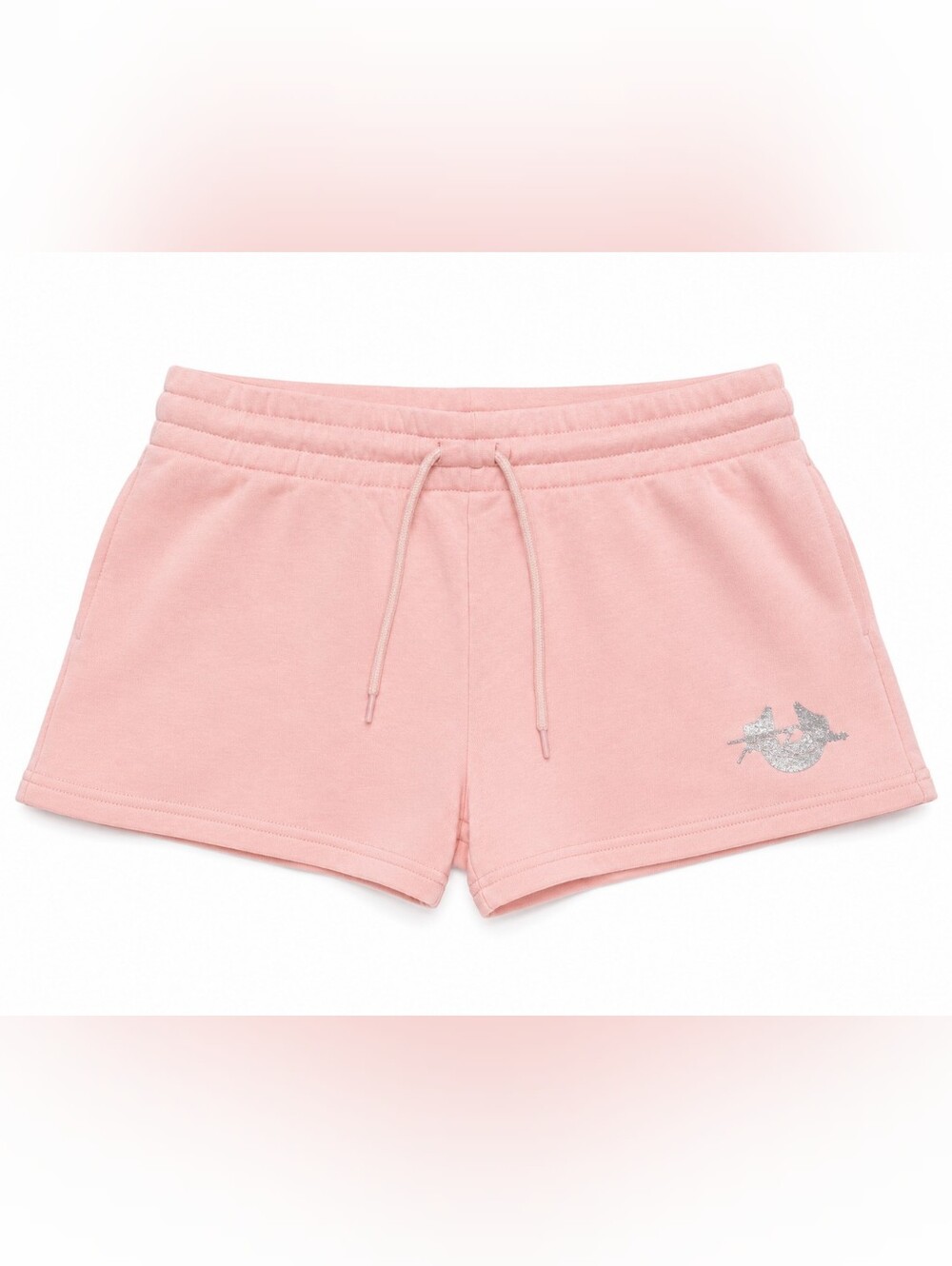 🆕️True Religion Glitter Logo Shorts Pink Size M NWT